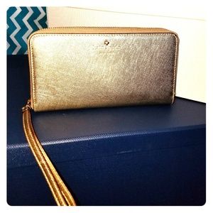 Kate Spade Gold Wristlet